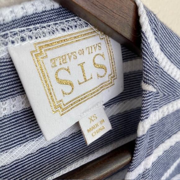 Sail To Sable Blue and White Striped Dress - Size XS - Picture 6 of 6